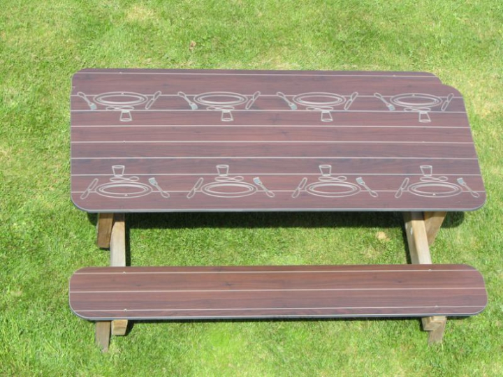 Table pique-nique Coloris Walnut